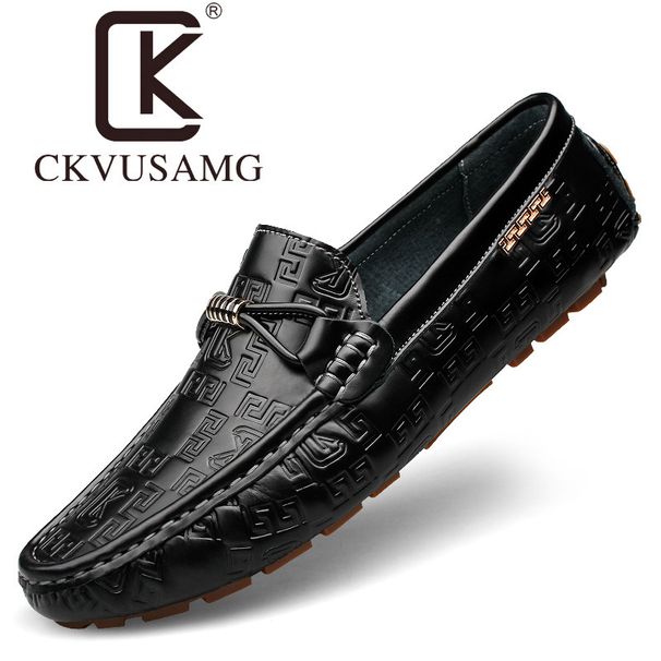 Men's Genuine Loafers Autumn Winter Trend Soft Sole Breathable Driving Youth Casual Leather Shoes_vogvips.com