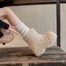 Height-Increasing Autumn Winter Fleece-Lined Snow Women's 2025 New Furry Warm Cotton Shoes Thick-Soled Short Boots Women_vogvips.com