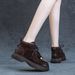 Women's 2025 Autumn Winter New Thick Sole First Layer Soft Cowhide Single Full Genuine Leather Ankle Boots_vogvips.com