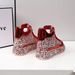 Women's Winter High-Top Rhinestone Platform Sneakers – Glamorous, Warm & Comfortable – Fashion Casual Shoes With Faux Fur Lining (Red, Sizes 35-40)_vogvips.com