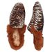 Piergitar Tiger Patterned Cow Hair Men's Mules With Rabbit Fur For Party Wear Handmade Male Classic Smoking Slippers_vogvips.com