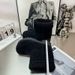 New Trendy Shoes Solid Color Genuine Leather Real Fur Slip-On Snow Big Toe Thick Sole Fashion Casual Winter Women's_vogvips.com