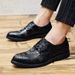 Men's Fashion Red Business Derby Shoes British Black Business Forum Men's Shoes Lace Banquet Dress Wedding Shoes_vogvips.com