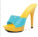 Fashionable And Stylish Contrast Color Platform High Heel Party Sandals_vogvips.com