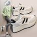 BN002 New 2024 Spring/Summer Thick-Soled Height-Increasing Women's Casual Sneakers Patchwork Leather Sports Shoes_vogvips.com