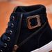 2025 Spring New Martin Boots Belt Buckle Trendy Board Korean High Top British Style Casual Men's Shoes_vogvips.com