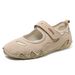 Hot Selling Plus Size Genuine Leather Women's Outdoor Casual Summer Sports Velcro Single Shoes_vogvips.com