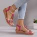 2026 Summer New In-Stock Fish-Mouth Wedge Heel Casual Foreign Trade Plus Size Bohemian Elastic Strap Rhinestone Sandals_vogvips.com
