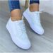 Women's Shoes Spring And Summer New Lace Up Shoes Comfortable Casual Women's Shoes Round Toe Flat Bottom Solid Color Single Shoes For Women_vogvips.com