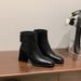 Small Women's Boots313233Chunky Square Toe Ankle Autumn Winter 2023 New Versatile Fashion High Heel Boots Size 34_vogvips.com