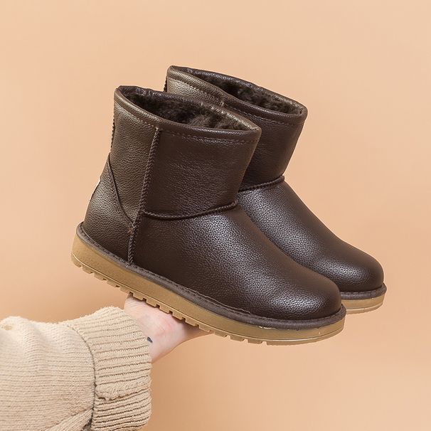 Snow Boots Women's Winter New Classic UG Leather Surface G Waterproof And Cold Resistant With Fleece Ulation_vogvips.com