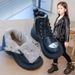 Men's Cotton Shoes For Winter 2025 New Style Children's Snow Boots For Big Kids With Fleece For Boys_vogvips.com