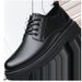 2024 New Autumn British Style Round Leather Men's Business Formal Big Toe Work Shoes_vogvips.com