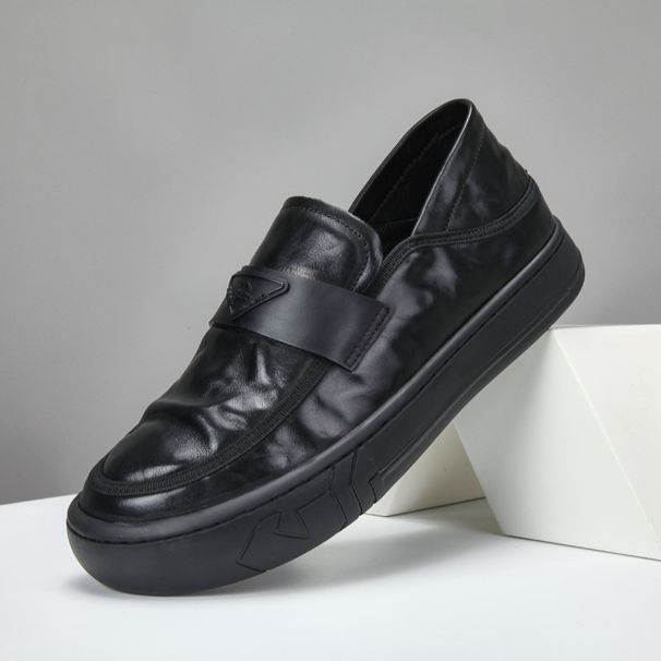 Men's Shoes 2025 Spring New Style Cowhide Lightweight Soft Sole Retro Slip-On Genuine Leather Breathable Casual Loafers_vogvips.com