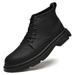 High Top Men's Leather Boots Men's Sewing Thread Warm Top Martin Boots Brown Shoes Casual_vogvips.com