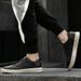 Men's Casual Board Shoes Two-layer Cowhide Hong Kong Style Tide And Breathable Flat-bottomed Men's Small Leather Shoes Elastic Shoes_vogvips.com