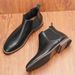 Men's Chelsea Boots – Stretch Elastic Ankle Boots With PU Leather & Cushioned Rubber Sole (EU 40-46, Waterproof & Slip-Resistant)_vogvips.com