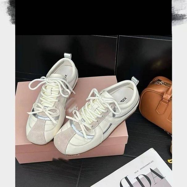 Women's Shoes Autumn New Retro Versatile Color Block Forrest Gump Shoes Soft Sole Lightweight Casual Shoes Sports Shoes German Training Shoes_vogvips.com