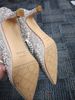 Cameido Wedding Mary Jane High Heeled With Pearl And Rhinestones Thin Heel Pointed Toe One Strap Single Shoes_vogvips.com