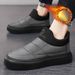 Men's Shoes Men's Winter New Style Plus Velvet Thick Warm Waterproof Slip On Cotton Shoes Thick Sole Leisure Outdoor Work Snow Boots_vogvips.com