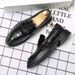 Suitable For All Seasons British Style Business Slip-On For Men, Large Size Casual Loafers, Korean Version Black Lazy Leather Shoes_vogvips.com