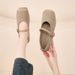 Square Head Soft Sole Buckle Two Wear Fashion Single Shoes Women Wear Low Heel Shallow Mouth Mary Jane Shoes_vogvips.com