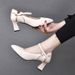 French-style Pointed-toe Leather Paired With Skirts Cheongsams, High-heeled Shoes, 2024 Spring And Autumn New Model,_vogvips.com