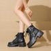 2025 Autumn New Thick-Soled Chunky Heel Knight Women's Black Short Low-Cut British Style Sweet Cool Martin Boots_vogvips.com