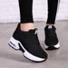 Women's Shoes With Inner Height Increase, Mesh Breathable Air-cushioned White Shoes_vogvips.com