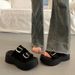 2026 Summer Thick-Soled Women's, Height-Increasing Denim, Popular Cross-Border Casual Round-Toe Back-Strap Beach_vogvips.com