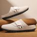 2025 New Suede Fashion Footbed Beach Soft Cork Nonslip Men Clogs Slippers With Arch Support_vogvips.com