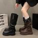 High Tube Over-the-Knee Women's 2025 Autumn Winter Small Size Thick Sole Height Increasing Leather Versatile Riding_vogvips.com