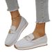 Women's Casual Single Shoes Spring Solid Color Round Toe Low Top Soft Sole Work Loafers Style New_vogvips.com