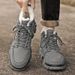 European Warm Series Autumn Winter Men's 2025 Martin Boots High-top Casual Warm Fleece Cotton Versatile Fashion Thick-soled Trendy Shoes_vogvips.com