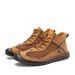 European Warm Series Autumn Winter New Mid-top Martin Closed-toe Handmade Outdoor Casual Large Size Lace-up Leather Boots Men's Style_vogvips.com