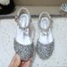 Children's High Heels Princess Dress Crystal Girls Single Shiny Diamond Stage Performance Leather Shoes_vogvips.com