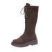 Slim Fit Women's Long Boots plus Size Suede Side Zipper Winter New Style British Style_vogvips.com