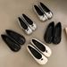 Sheepskin Soft Sole Pig's Hoof Split Toe Women Genuine Shallow Mouth Flat Single Not Tiring Feet Fairy Style Mary Jane_vogvips.com