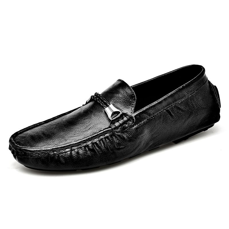 Men's Loafers Slip-On Business Casual Leather Shoes Soft Sole Large Size Men S Shoes 47_vogvips.com