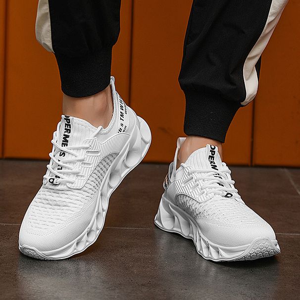 Men's Spring And Summer Breathable Woven Mesh Surface High-quality Lace-up New Casual Outdoor Sports Comfortable Running Shoes_vogvips.com