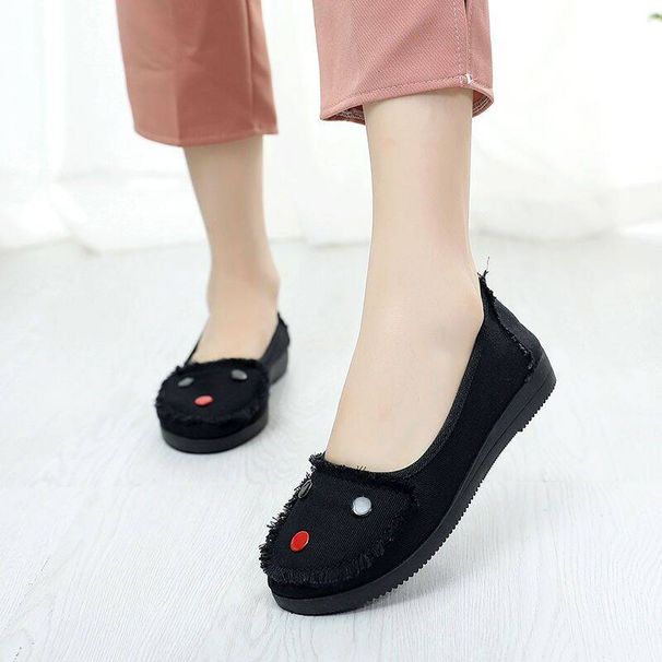 Old Beijing-style Women's Summer New Slip-on Casual Flat Soft-soled Breathable Canvas Shoes For Mothers_vogvips.com