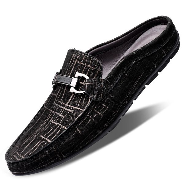 Casual Shoes Driving Casual Shoes Shoes Frosted Soft-sided Shoes Metal Buckle Men's Glove Shoes_vogvips.com
