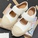 Version 3D Logo High Zhao Lusi Same Style Magic Tape Big Head Shoes Summer New Genuine Leather Round Toe Thick_vogvips.com