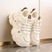 Mesh Breathable Inner Height Increasing Thick Women's Sports Soft Soled Non Slip Dad Shoes_vogvips.com
