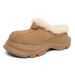 Men's Shoes Winter Couple Thick Soled Closed Toe Warm Snow Boots One Step Waterproof And Non Slip Big Toe Slippers Couple Cotton Shoes_vogvips.com