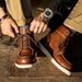 European Warm Series MRA Turn-down Collar Work Men's Winter British Style Denim High-top Leather Versatile Ankle Martin Boots_vogvips.com