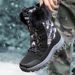 New Autumn And Winter Style Fleece-lined Warm Snow Boots, Outdoor Army Green Camouflage High-top Cotton Shoes_vogvips.com