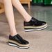 Women's Shoes New Brogue Thick Soled Platform Shoes Wedge Heeled Shoes For Women With Increased Height And Casual British Style Without Tiring Feet_vogvips.com