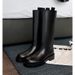 Leather Round-Toe High-Top Boots_vogvips.com