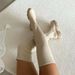 Women's Knit Over-The-Knee Boots With Chunky Rubber Sole & Side Zipper – Stretchy, Warm & Stylish For Fall Winter Woolen Long Boots_vogvips.com